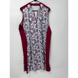 Coolibar Women's Backspin Golf Athletic‎ Dress 50+ Sun Protection Sleeveless XL